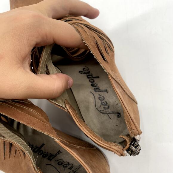 Free People 38 brown Lost Valley leather ankle booties - Picture 6 of 7